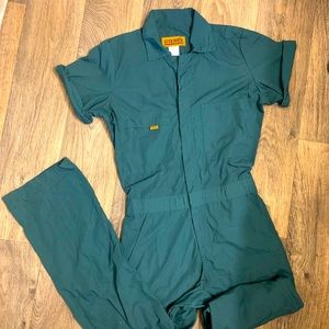 Green jumper jumpsuit workwear or costume